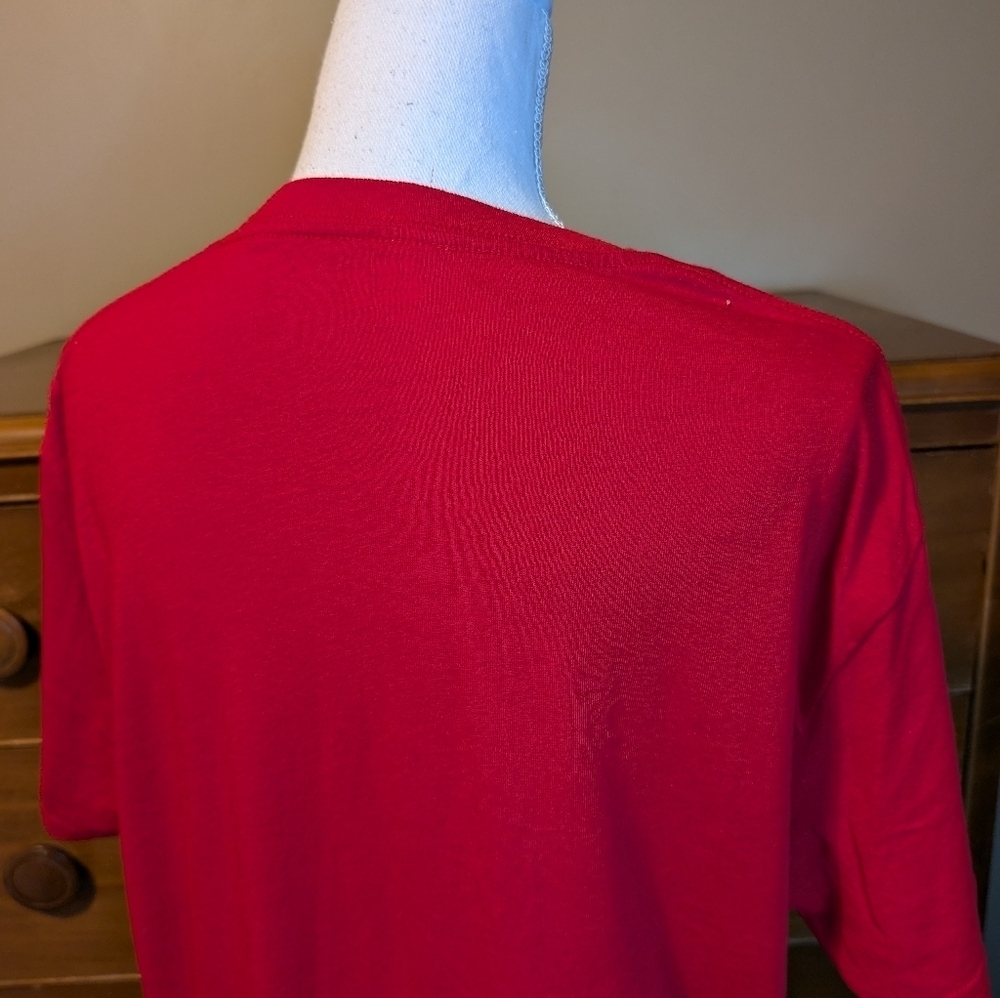 Santa Claus Short Sleeve Christmas T Shirt Santa Suit Shirt Size XL - Picture 7 of 8